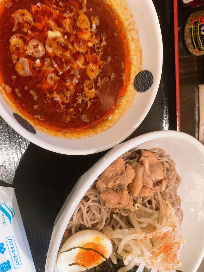 福岡 博多つけ麺 御 屋 博多駅店のつけ麺 低糖質そば麺 5倍をさちおかさんが1 kmと辛ジャッジ 辛メーター